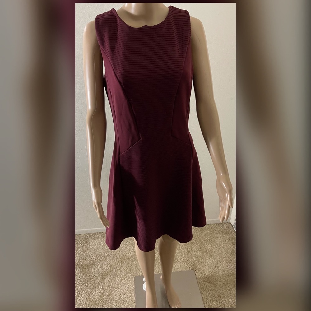 Metaphor burgundy dress